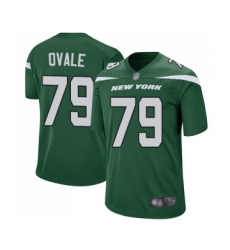 Men's New York Jets #79 Brent Qvale Game Green Team Color Football Jersey