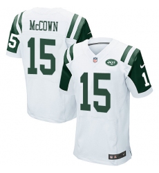 Men's Nike New York Jets #15 Josh McCown Elite White NFL Jersey