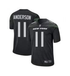 Men's New York Jets #11 Robby Anderson Game Black Alternate Football Jersey