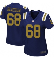 Women's Nike New York Jets #68 Kelvin Beachum Limited Navy Blue Alternate NFL Jersey