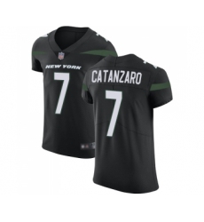 Men's New York Jets #7 Chandler Catanzaro Black Alternate Vapor Untouchable Elite Player Football Jersey