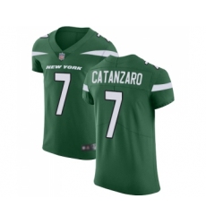 Men's New York Jets #7 Chandler Catanzaro Green Team Color Vapor Untouchable Elite Player Football Jersey