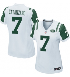 Women's Nike New York Jets #7 Chandler Catanzaro Game White NFL Jersey