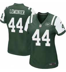 Women's Nike New York Jets #44 Corey Lemonier Game Green Team Color NFL Jersey
