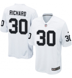 Men's Nike Oakland Raiders #30 Jalen Richard Game White NFL Jersey