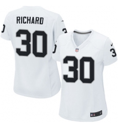 Women's Nike Oakland Raiders #30 Jalen Richard Game White NFL Jersey
