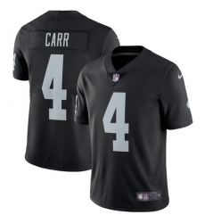 Youth Nike Oakland Raiders #4 Derek Carr Elite Black Team Color NFL Jersey