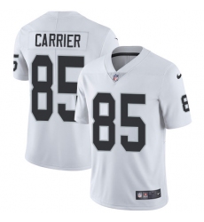 Youth Nike Oakland Raiders #85 Derek Carrier White Vapor Untouchable Elite Player NFL Jersey