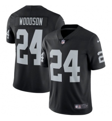 Youth Nike Oakland Raiders #24 Charles Woodson Elite Black Team Color NFL Jersey