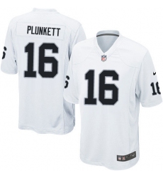 Men's Nike Oakland Raiders #16 Jim Plunkett Game White NFL Jersey
