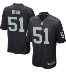 Men's Nike Oakland Raiders #51 Bruce Irvin Game Black Team Color NFL Jersey