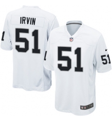 Men's Nike Oakland Raiders #51 Bruce Irvin Game White NFL Jersey