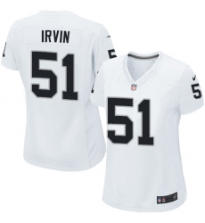 Women's Nike Oakland Raiders #51 Bruce Irvin Game White NFL Jersey