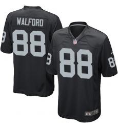 Men's Nike Oakland Raiders #88 Clive Walford Game Black Team Color NFL Jersey