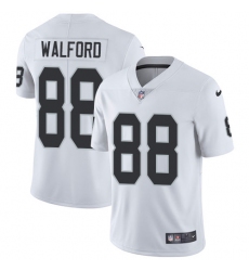 Youth Nike Oakland Raiders #88 Clive Walford Elite White NFL Jersey