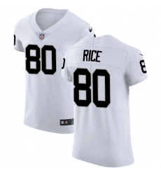 Men's Nike Oakland Raiders #80 Jerry Rice White Vapor Untouchable Elite Player NFL Jersey