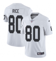 Youth Nike Oakland Raiders #80 Jerry Rice Elite White NFL Jersey