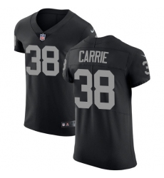 Men's Nike Oakland Raiders #38 T.J. Carrie Black Team Color Vapor Untouchable Elite Player NFL Jersey