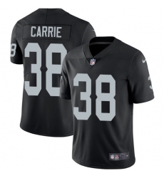 Youth Nike Oakland Raiders #38 T.J. Carrie Elite Black Team Color NFL Jersey