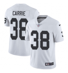 Youth Nike Oakland Raiders #38 T.J. Carrie Elite White NFL Jersey