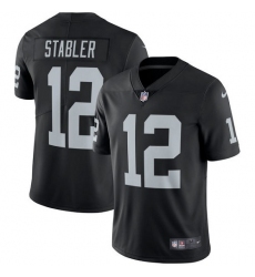Youth Nike Oakland Raiders #12 Kenny Stabler Elite Black Team Color NFL Jersey