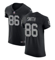 Men's Nike Oakland Raiders #86 Lee Smith Black Team Color Vapor Untouchable Elite Player NFL Jersey