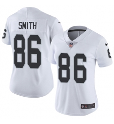 Women's Nike Oakland Raiders #86 Lee Smith Elite White NFL Jersey