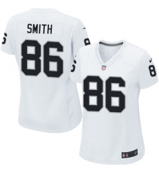 Women's Nike Oakland Raiders #86 Lee Smith Game White NFL Jersey