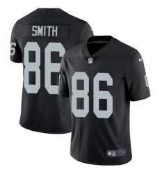 Youth Nike Oakland Raiders #86 Lee Smith Elite Black Team Color NFL Jersey