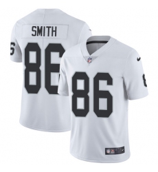 Youth Nike Oakland Raiders #86 Lee Smith Elite White NFL Jersey