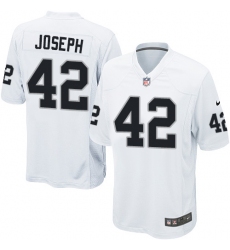 Men's Nike Oakland Raiders #42 Karl Joseph Game White NFL Jersey