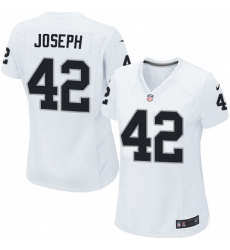 Women's Nike Oakland Raiders #42 Karl Joseph Game White NFL Jersey