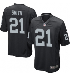 Men's Nike Oakland Raiders #21 Sean Smith Game Black Team Color NFL Jersey