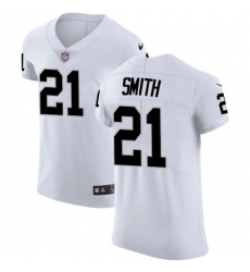 Men's Nike Oakland Raiders #21 Sean Smith White Vapor Untouchable Elite Player NFL Jersey