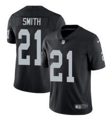 Youth Nike Oakland Raiders #21 Sean Smith Elite Black Team Color NFL Jersey