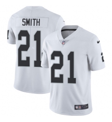 Youth Nike Oakland Raiders #21 Sean Smith Elite White NFL Jersey