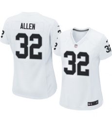 Women's Nike Oakland Raiders #32 Marcus Allen Game White NFL Jersey