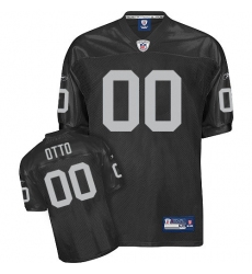 Reebok Oakland Raiders #00 Jim Otto Black Authentic Throwback NFL Jersey