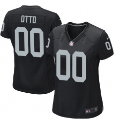 Women's Nike Oakland Raiders #00 Jim Otto Game Black Team Color NFL Jersey