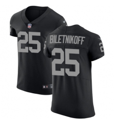 Men's Nike Oakland Raiders #25 Fred Biletnikoff Black Team Color Vapor Untouchable Elite Player NFL Jersey