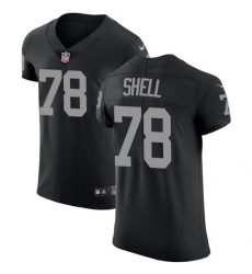Men's Nike Oakland Raiders #78 Art Shell Black Team Color Vapor Untouchable Elite Player NFL Jersey