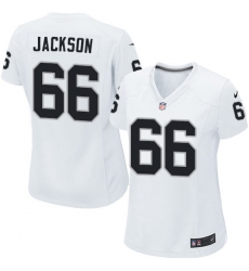 Women's Nike Oakland Raiders #66 Gabe Jackson Game White NFL Jersey