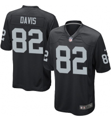Men's Nike Oakland Raiders #82 Al Davis Game Black Team Color NFL Jersey