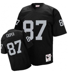 Mitchell and Ness Oakland Raiders #87 Dave Casper Black Authentic NFL Throwback Jersey