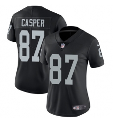 Women's Nike Oakland Raiders #87 Dave Casper Elite Black Team Color NFL Jersey
