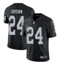 Men's Nike Oakland Raiders #24 Willie Brown Black Team Color Vapor Untouchable Limited Player NFL Jersey