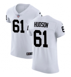 Men's Nike Oakland Raiders #61 Rodney Hudson White Vapor Untouchable Elite Player NFL Jersey