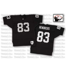 Mitchell and Ness Oakland Raiders #83 Ted Hendricks Black Team Color Authentic NFL Throwback Jersey