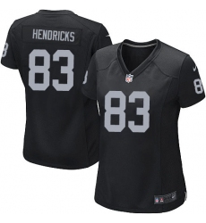 Women's Nike Oakland Raiders #83 Ted Hendricks Game Black Team Color NFL Jersey