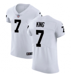 Men's Nike Oakland Raiders #7 Marquette King White Vapor Untouchable Elite Player NFL Jersey